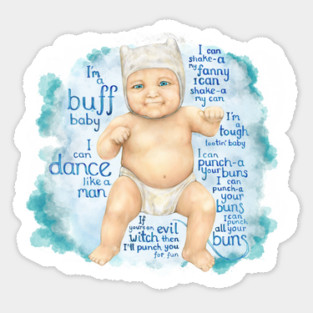 Finn the buff baby (Adventure Time fan art) Sticker