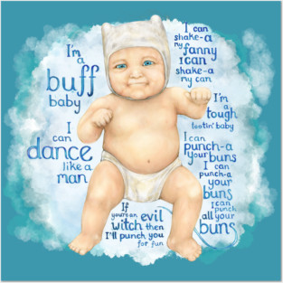 Finn the buff baby (Adventure Time fan art) Posters and Art