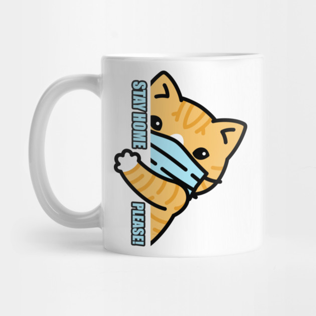 Stay Home Kitten Wearing a Face Mask by creative