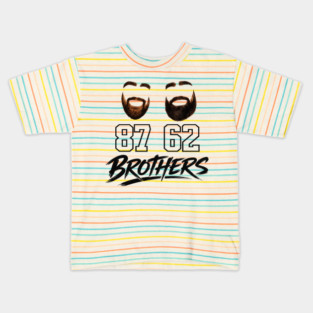 Brothers Beard Jersey – 87 & 62 Brother Tribute Shirt Kids T-Shirt