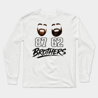 Brothers Beard Jersey – 87 & 62 Brother Tribute Shirt Long Sleeve T-Shirt