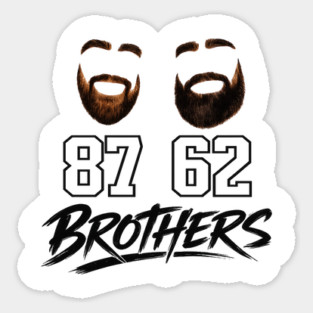 Brothers Beard Jersey – 87 & 62 Brother Tribute Shirt Sticker