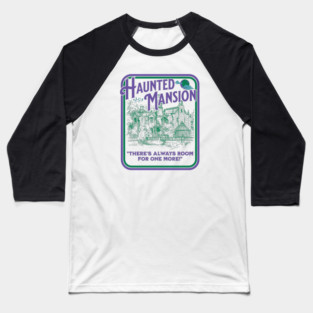 Haunted Mansion Sketch Vintage Design Baseball T-Shirt