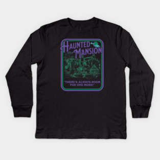 Haunted Mansion Sketch Vintage Design Kids Long Sleeve T-Shirt