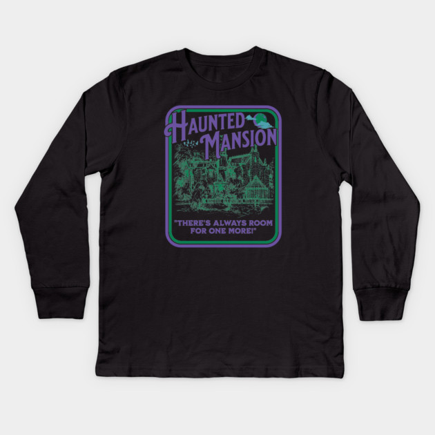 Haunted Mansion Sketch Vintage Design Kids Long Sleeve T-Shirt by Joaddo