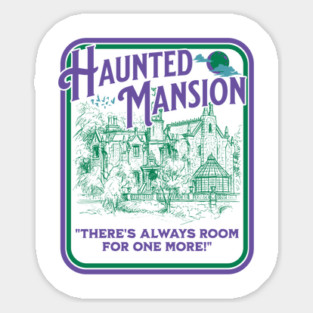 Haunted Mansion Sketch Vintage Design Sticker