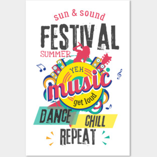Festival Summer Dancing Chilling Posters and Art
