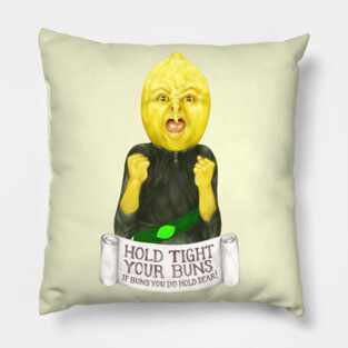 Lemon grab quote "hold tight your bunns ..." (Adventure Time fan art) Pillow