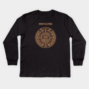 Ancient Mayan Calendar Symbol Kids Long Sleeve T-Shirt