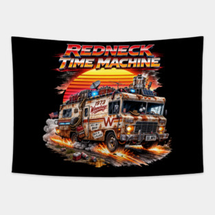 Redneck Time Machine Tapestry