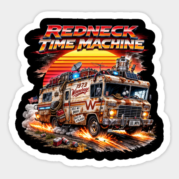 Redneck Time Machine Magnet by CrazyGirl