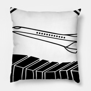 Flight Over The Keyboard Range Pillow