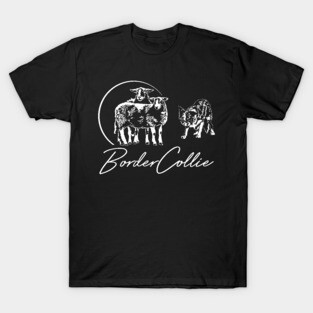 Herding Border Collie with Sheeps T-Shirt
