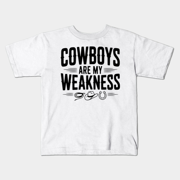 Cowboys are my Weakness Kids T-Shirt by Frank Ring