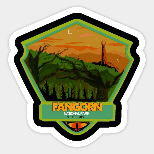 Fangorn Forest National Park Sticker by sani's Store 4