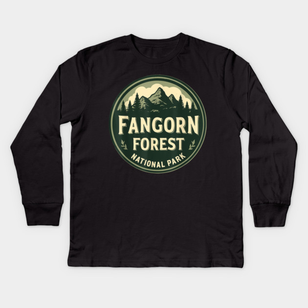 Fangorn Forest National Park Kids Long Sleeve T-Shirt by sani's Store 4