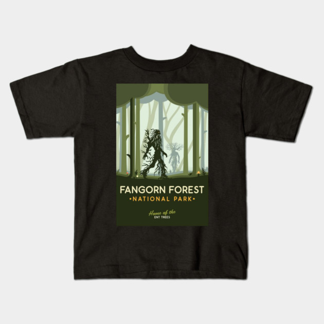 Fangorn Forest National Park Kids T-Shirt by sani's Store 4