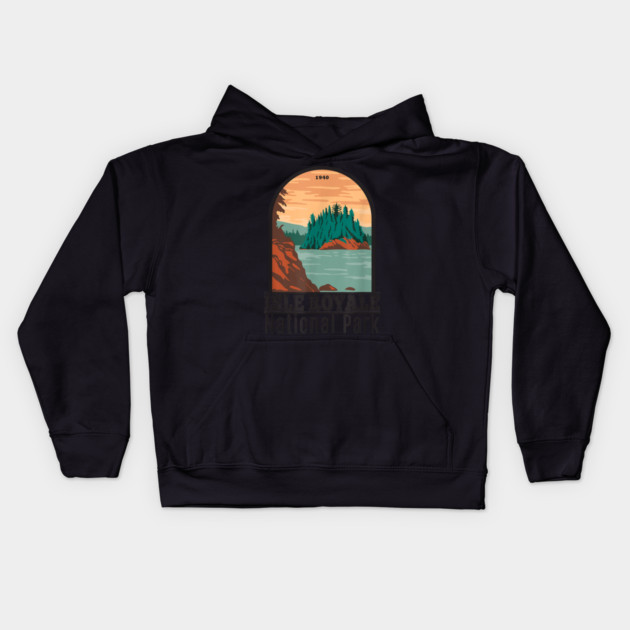 national park isle royale Kids Hoodie by sani's Store 4