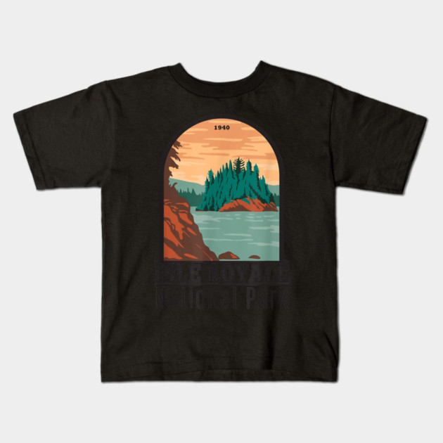 national park isle royale Kids T-Shirt by sani's Store 4