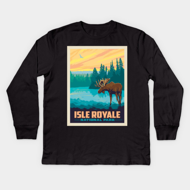 national park isle royale Kids Long Sleeve T-Shirt by sani's Store 4