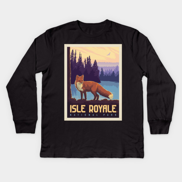 national park isle royale Kids Long Sleeve T-Shirt by sani's Store 4