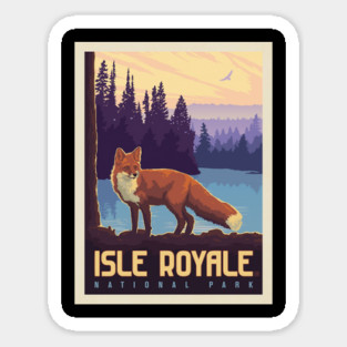national park isle royale Sticker