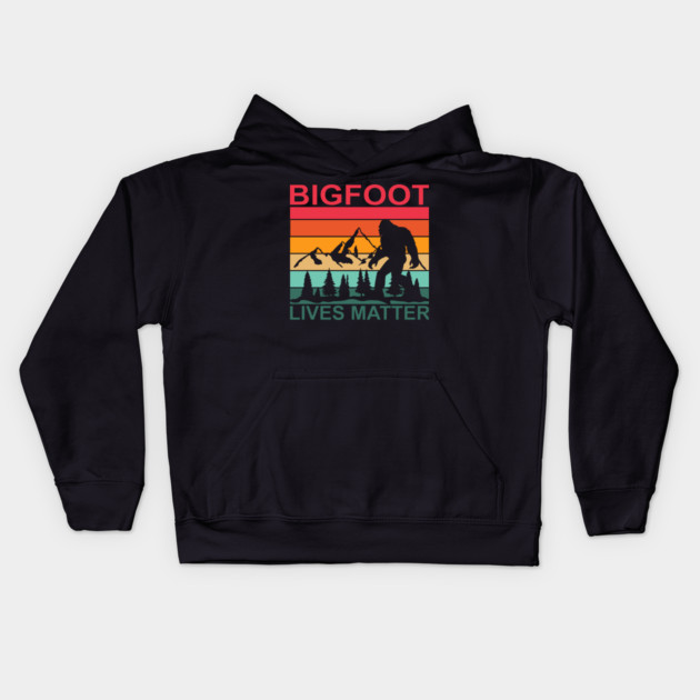 Bigfoot Lives Matter Kids Hoodie by sani's Store 4