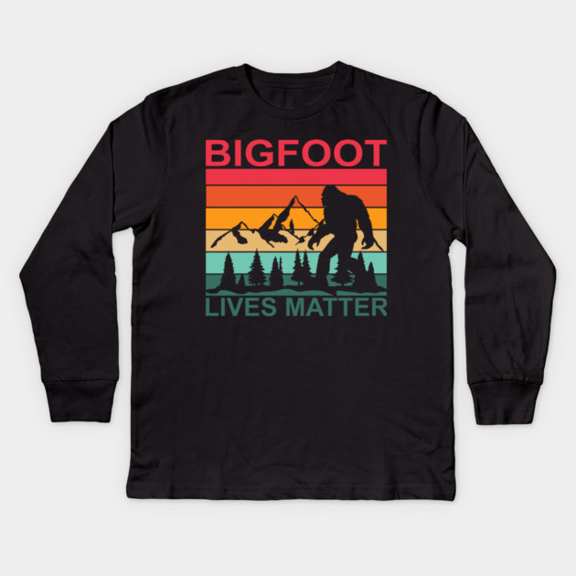 Bigfoot Lives Matter Kids Long Sleeve T-Shirt by sani's Store 4