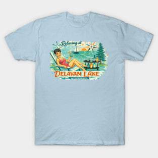 Relaxing at Delavan Lake,Wisconsin T-Shirt