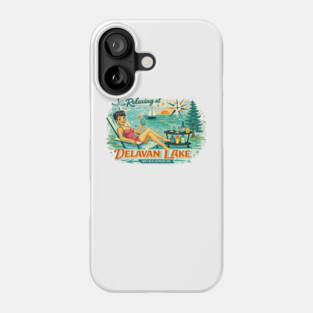 Relaxing at Delavan Lake,Wisconsin Phone Case
