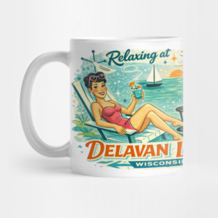 Relaxing at Delavan Lake,Wisconsin Mug