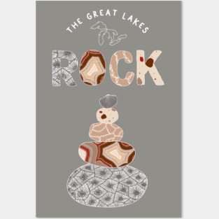 Colored Great Lakes Rock Posters and Art
