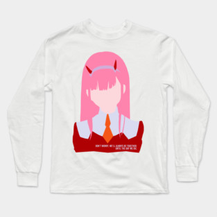 Zero Two Minimalistic Illustration Long Sleeve T-Shirt