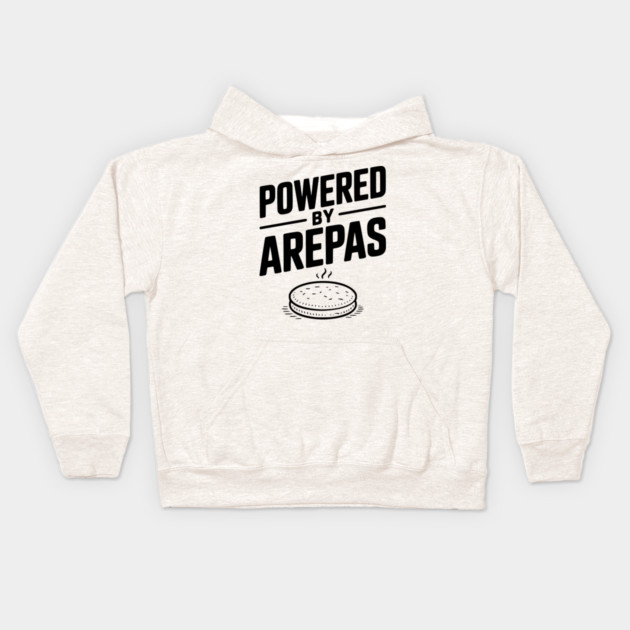 Powered by Arepas Kids Hoodie by Frank Ring