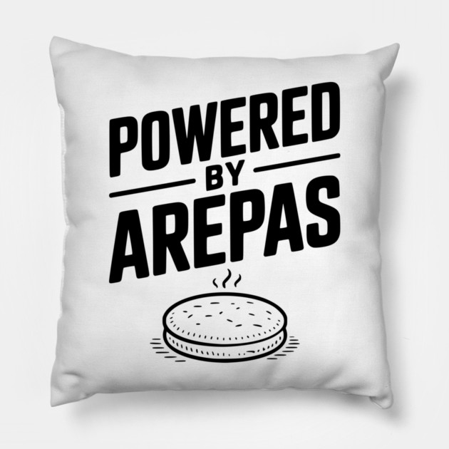 Powered by Arepas Pillow by Frank Ring