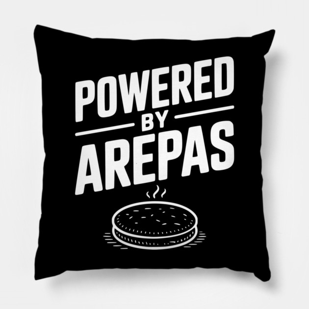 Powered by Arepas Pillow by Frank Ring