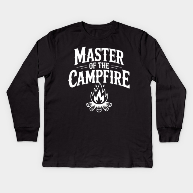 Master of the Campfire Kids Long Sleeve T-Shirt by Frank Ring