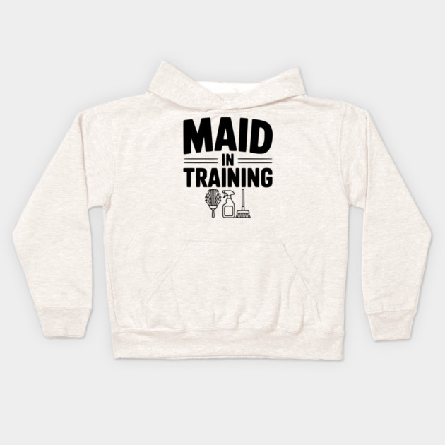 Maid in Training Kids Hoodie by Frank Ring