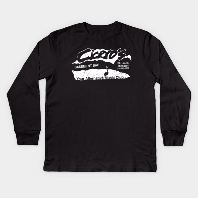 Cicero's Basement Bar Kids Long Sleeve T-Shirt by Litehouse Tees