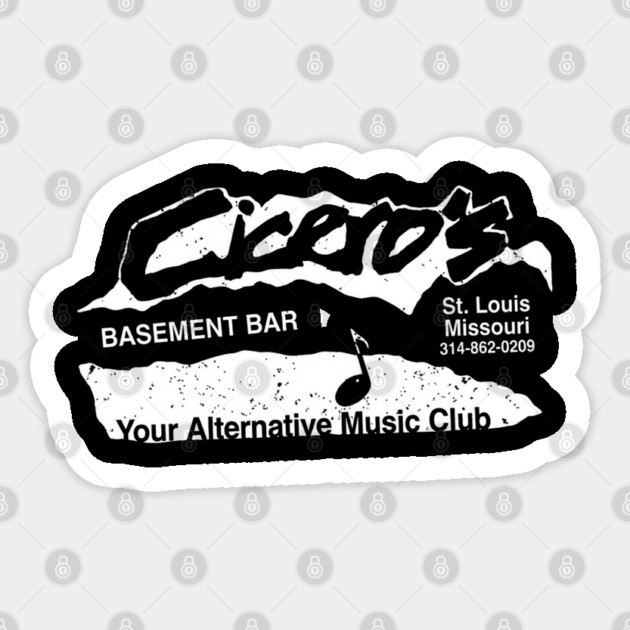 Cicero's Basement Bar Sticker by Litehouse Tees