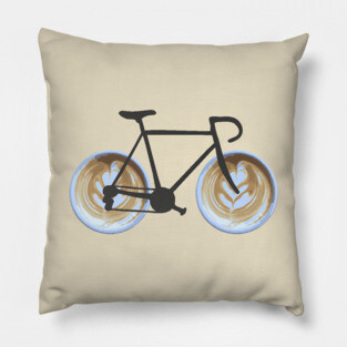 I Bike a Latte Pillow