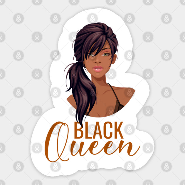 Black Queen, Black Woman, African American Woman Sticker by UrbanLifeApparel