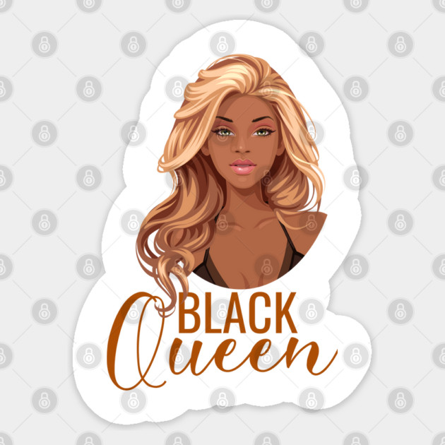Black Queen, Black Woman, African American Woman, Blonde Sticker by UrbanLifeApparel
