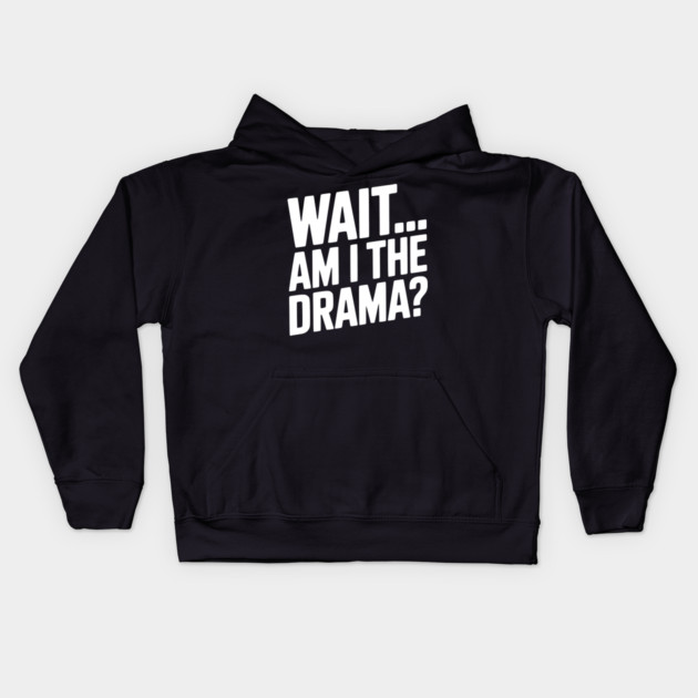 Wait... Am I The Drama? Kids Hoodie by Frank Ring