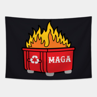 MAGA — History's Biggest Dumpster Fire Tapestry