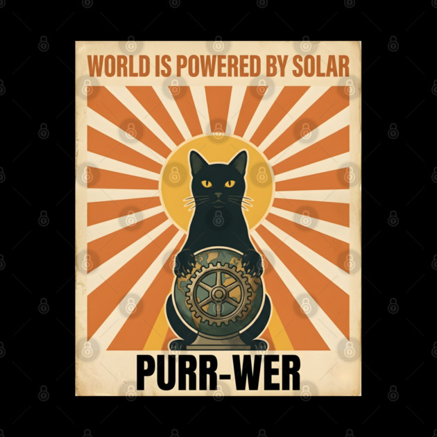 WORLD IS POWERED BY SOLAR PURR-WER by Cataura