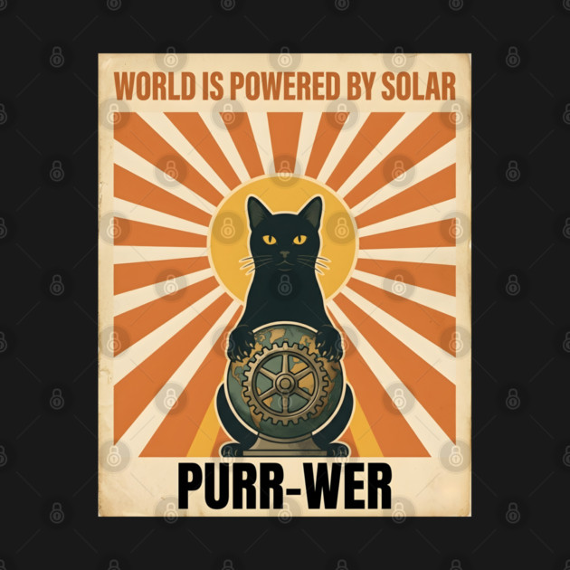 WORLD IS POWERED BY SOLAR PURR-WER by Cataura