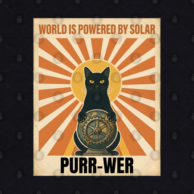 WORLD IS POWERED BY SOLAR PURR-WER by Cataura