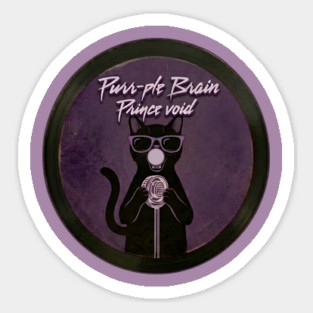 PURR-PLE BRAIN Sticker