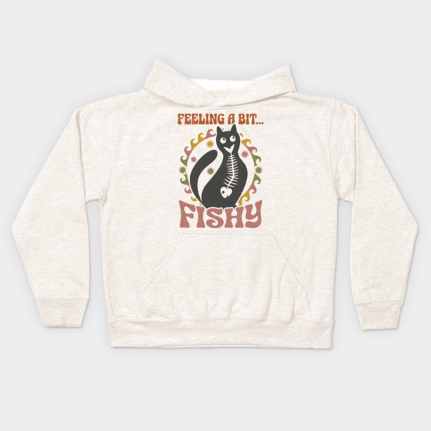FEELING A BIT FISHY Kids Hoodie by Cataura